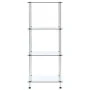 4-tier transparent tempered glass shelf 40x40x100 cm by vidaXL, Bookcases and shelves - Ref: Foro24-249505, Price: 52,37 €, D...