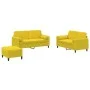3-piece velvet yellow sofa set with cushions by , Sofas - Ref: Foro24-3202010, Price: 497,60 €, Discount: %