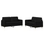 2-piece black fabric sofa set with cushions by , Sofas - Ref: Foro24-3202090, Price: 434,74 €, Discount: %