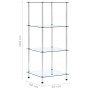 4-tier transparent tempered glass shelf 40x40x100 cm by vidaXL, Bookcases and shelves - Ref: Foro24-249505, Price: 53,16 €, D...