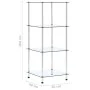 4-tier transparent tempered glass shelf 40x40x100 cm by vidaXL, Bookcases and shelves - Ref: Foro24-249505, Price: 52,37 €, D...