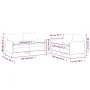 Sofagarnitur mit 2 Stück Kissen aus schwarzem Stoff von , Sofas - Ref: Foro24-3202090, Preis: 427,77 €, Rabatt: %