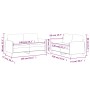Sofagarnitur mit 2 Stück Kissen aus schwarzem Stoff von , Sofas - Ref: Foro24-3202090, Preis: 434,74 €, Rabatt: %