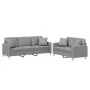 Set of sofas with 2 light gray fabric cushions by , Sofas - Ref: Foro24-3202134, Price: 499,52 €, Discount: %