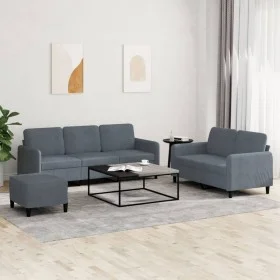 3-piece dark gray velvet sofa set by , Sofas - Ref: Foro24-3202025, Price: 504,59 €, Discount: %
