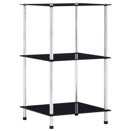 3-stufiges Regal aus schwarzem Hartglas, 40 x 40 x 67 cm von vidaXL, Bücherregale und Regale - Ref: Foro24-249509, Preis: 39,...