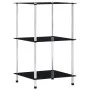 3-tier black tempered glass shelf 40x40x67 cm by vidaXL, Bookcases and shelves - Ref: Foro24-249509, Price: 38,99 €, Discount: %