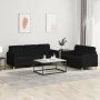 2-piece black fabric sofa set with cushions by , Sofas - Ref: Foro24-3202122, Price: 580,13 €, Discount: %