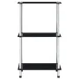 3-tier black tempered glass shelf 40x40x67 cm by vidaXL, Bookcases and shelves - Ref: Foro24-249509, Price: 38,99 €, Discount: %
