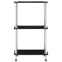 Estantería 3 niveles cristal templado negro 40x40x67 cm de vidaXL, Librerías y estanterías - Ref: Foro24-249509, Precio: 39,6...