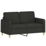 Sofagarnitur mit 2 Stück Kissen aus schwarzem Stoff von , Sofas - Ref: Foro24-3202122, Preis: 591,52 €, Rabatt: %