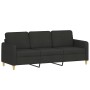 2-piece black fabric sofa set with cushions by , Sofas - Ref: Foro24-3202122, Price: 591,52 €, Discount: %