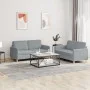 Set of sofas with 2 light gray fabric cushions by , Sofas - Ref: Foro24-3202086, Price: 424,72 €, Discount: %