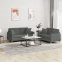 2-piece dark gray fabric sofa set with cushions by , Sofas - Ref: Foro24-3202103, Price: 455,02 €, Discount: %