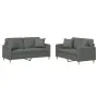 2-piece dark gray fabric sofa set with cushions by , Sofas - Ref: Foro24-3202103, Price: 455,02 €, Discount: %