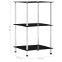 3-stufiges Regal aus schwarzem Hartglas, 40 x 40 x 67 cm von vidaXL, Bücherregale und Regale - Ref: Foro24-249509, Preis: 39,...