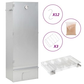 BBQ smoker oven with cold smoke generator galvanized steel by , Barbecues - Ref: Foro24-3200772, Price: 200,88 €, Discount: %