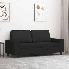 2-Sitzer-Sofa aus schwarzem Stoff 140 cm von , Sofas - Ref: Foro24-359395, Preis: 237,39 €, Rabatt: %