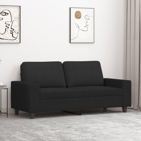 Black fabric 2-seater sofa, 140 cm by , Sofas - Ref: Foro24-359395, Price: 241,13 €, Discount: %