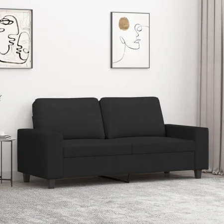 Black fabric 2-seater sofa, 140 cm by , Sofas - Ref: Foro24-359395, Price: 237,39 €, Discount: %