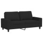 Black fabric 2-seater sofa, 140 cm by , Sofas - Ref: Foro24-359395, Price: 241,13 €, Discount: %