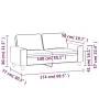 Black fabric 2-seater sofa, 140 cm by , Sofas - Ref: Foro24-359395, Price: 237,39 €, Discount: %