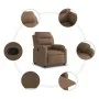Brown Fabric Recliner by , Armchairs - Ref: Foro24-373466, Price: 243,86 €, Discount: %
