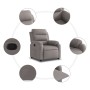 Taupe gray fabric recliner by , Armchairs - Ref: Foro24-373470, Price: 202,59 €, Discount: %