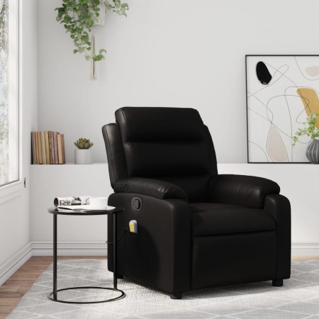 Reclining massage armchair in black synthetic leather by , Armchairs - Ref: Foro24-373493, Price: 289,02 €, Discount: %