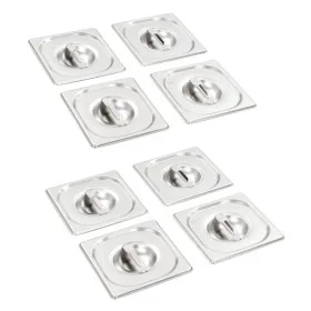 Gastronorm tray lids 1/6 stainless steel 8 units by vidaXL, Bucket lids for steam tables - Ref: Foro24-50910, Price: 25,66 €,...