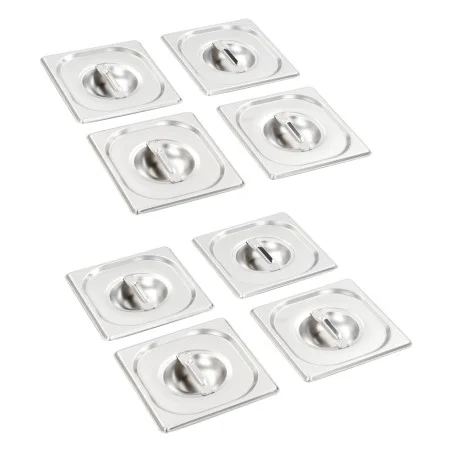 Gastronorm-Tablettdeckel 1/6 Edelstahl 8 Stück von vidaXL, Eimerdeckel für Dampftische - Ref: Foro24-50910, Preis: 25,66 €, R...