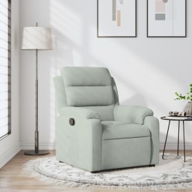 Light gray velvet recliner by , Armchairs - Ref: Foro24-373500, Price: 201,13 €, Discount: %