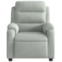 Sillón reclinable de terciopelo gris claro