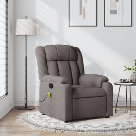 Reclining taupe gray fabric massage chair by , Armchairs - Ref: Foro24-373594, Price: 258,36 €, Discount: %