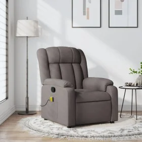 Reclining taupe gray fabric massage chair by , Armchairs - Ref: Foro24-373594, Price: 253,89 €, Discount: %