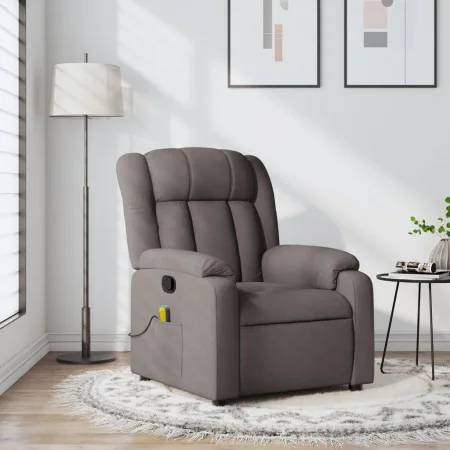 Sillón de masaje reclinable de tela gris taupé de , Sillones - Ref: Foro24-373594, Precio: 253,87 €, Descuento: %