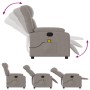 Sillón de masaje reclinable de tela gris taupé de , Sillones - Ref: Foro24-373594, Precio: 256,73 €
