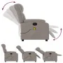 Sillón de masaje reclinable de tela gris taupé de , Sillones - Ref: Foro24-373594, Precio: 253,87 €, Descuento: %