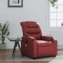 Sillón de masaje reclinable cuero sintético rojo tinto de , Sillones - Ref: Foro24-374144, Precio: 226,29 €, Descuento: %