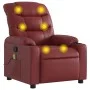 Sillón de masaje reclinable cuero sintético rojo tinto de , Sillones - Ref: Foro24-374144, Precio: 226,29 €, Descuento: %