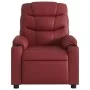 Sillón de masaje reclinable cuero sintético rojo tinto de , Sillones - Ref: Foro24-374144, Precio: 226,29 €, Descuento: %