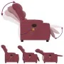 Sillón de masaje reclinable de tela color vino tinto de , Sillones - Ref: Foro24-374159, Precio: 269,15 €, Descuento: %