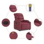 Reclining massage armchair in burgundy fabric by , Armchairs - Ref: Foro24-374159, Price: 269,15 €, Discount: %