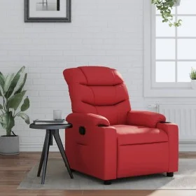 Red Faux Leather Recliner by , Armchairs - Ref: Foro24-374138, Price: 226,60 €, Discount: %