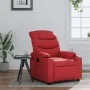 Sillón reclinable de cuero sintético rojo de , Sillones - Ref: Foro24-374138, Precio: 226,60 €, Descuento: %