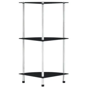 3-stöckiges Regal aus gehärtetem Glas schwarz 30x30x67 cm von vidaXL, Bücherregale und Regale - Ref: Foro24-249519, Preis: 34...