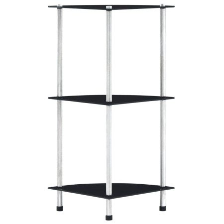 3-level black tempered glass shelf 30x30x67 cm by vidaXL, Bookcases and shelves - Ref: Foro24-249519, Price: 35,31 €, Discoun...