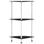 3-level black tempered glass shelf 30x30x67 cm by vidaXL, Bookcases and shelves - Ref: Foro24-249519, Price: 34,61 €, Discoun...