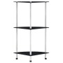 3-stöckiges Regal aus gehärtetem Glas schwarz 30x30x67 cm von vidaXL, Bücherregale und Regale - Ref: Foro24-249519, Preis: 35...