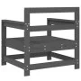 Gartensessel 2 Einheiten massives Kiefernholz grau von , Modulare Sofas für den Außenbereich - Ref: Foro24-825494, Preis: 151...